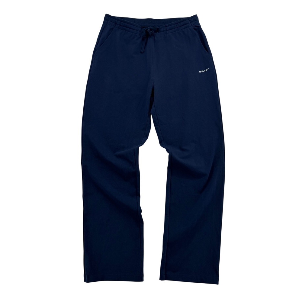 NWT Willit Mens Navy Blue Active Lounge Yoga Pants Size L Straight Leg